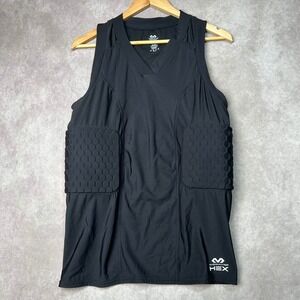 McDavid Hex Padded Compression Shirt Mens Large Black Sleeveless V-Neck